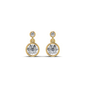 The Bezel Drop Earrings