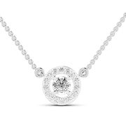Halo Solitaire Pendant Chain