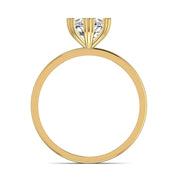 Pear-Cut Threaded Solitaire Ring