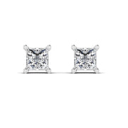 Princess Cut Solitaire Studs