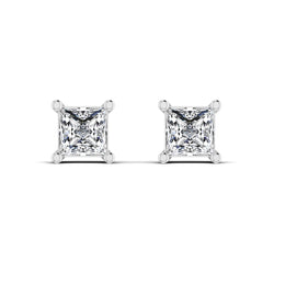 Princess Cut Solitaire Studs