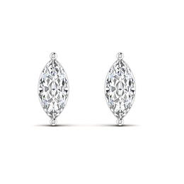 Marquise Threaded Solitaire Studs