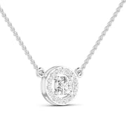 Halo Solitaire Pendant Chain