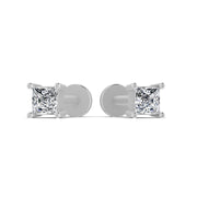 Princess Cut Solitaire Studs