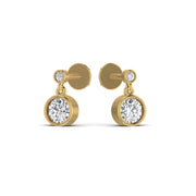 The Bezel Drop Earrings