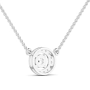 Halo Solitaire Pendant Chain