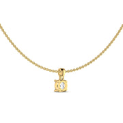 Four Prong Solitaire Pendant Chain