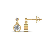 The Bezel Drop Earrings