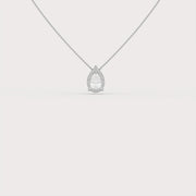 Pear Prong Solitaire Pendant Necklace