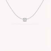0.5Ct Round Prong Solitaire Necklace