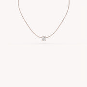 0.5Ct Round Prong Solitaire Necklace