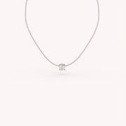 0.5Ct Round Prong Solitaire Necklace