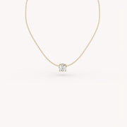 0.9Ct Round Prong Solitaire Necklace