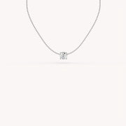 0.9Ct Round Prong Solitaire Necklace