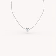 0.9Ct Round Prong Solitaire Necklace