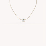 1Ct Round Prong Solitaire Necklace