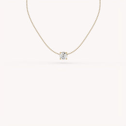 1Ct Round Prong Solitaire Necklace