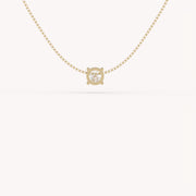 1Ct Round Prong Solitaire Necklace