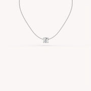 1Ct Round Prong Solitaire Necklace