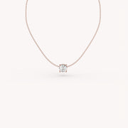 1Ct Round Prong Solitaire Necklace