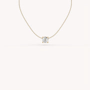 1.5Ct Round Prong Solitaire Necklace