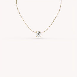 1.5Ct Round Prong Solitaire Necklace
