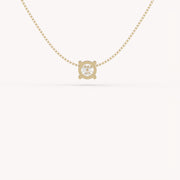 1.5Ct Round Prong Solitaire Necklace