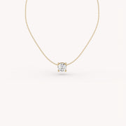 1.5Ct Round Prong Solitaire Necklace