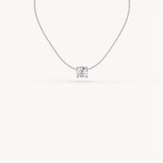 1.5Ct Round Prong Solitaire Necklace