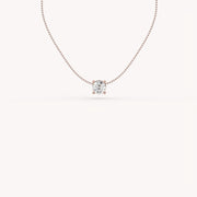 1.5Ct Round Prong Solitaire Necklace