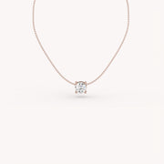 1.5Ct Round Prong Solitaire Necklace