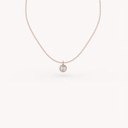0.5Ct The Bezel Solitaire Necklace