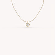0.9Ct The Bezel Solitaire Necklace
