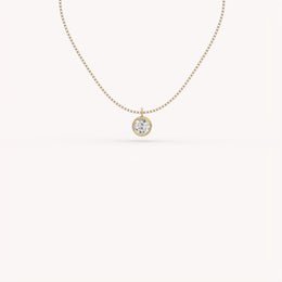 0.9Ct The Bezel Solitaire Necklace