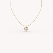 0.9Ct The Bezel Solitaire Necklace