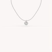 0.9Ct The Bezel Solitaire Necklace