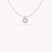 0.9Ct The Bezel Solitaire Necklace
