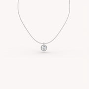 0.9Ct The Bezel Solitaire Necklace