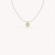 1 Ct The Bezel Solitaire Necklace