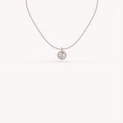 1 Ct The Bezel Solitaire Necklace