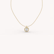 1.5 Ct The Bezel Solitaire Necklace