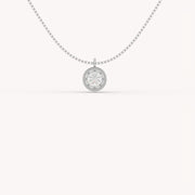 1.5 Ct The Bezel Solitaire Necklace