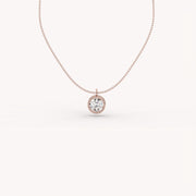 2 Ct The Bezel Solitaire Necklace