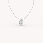 3Ct The Bezel Solitaire Necklace