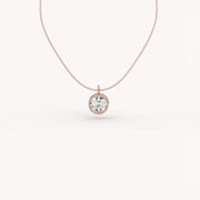 3Ct The Bezel Solitaire Necklace