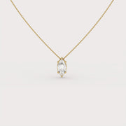 The Venus Solitaire Prong Necklace