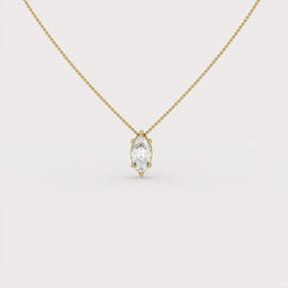 The Venus Solitaire Prong Necklace