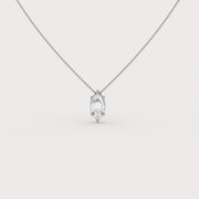 The Venus Solitaire Prong Necklace