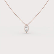 The Venus Solitaire Prong Necklace