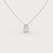 Pear Prong Solitaire Pendant Necklace